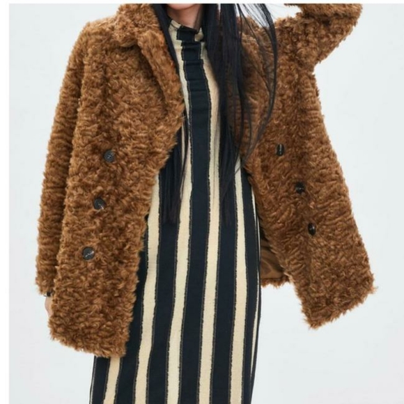 Zara fau fur coat - Picture 3 of 9